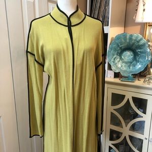 Citron color long duster